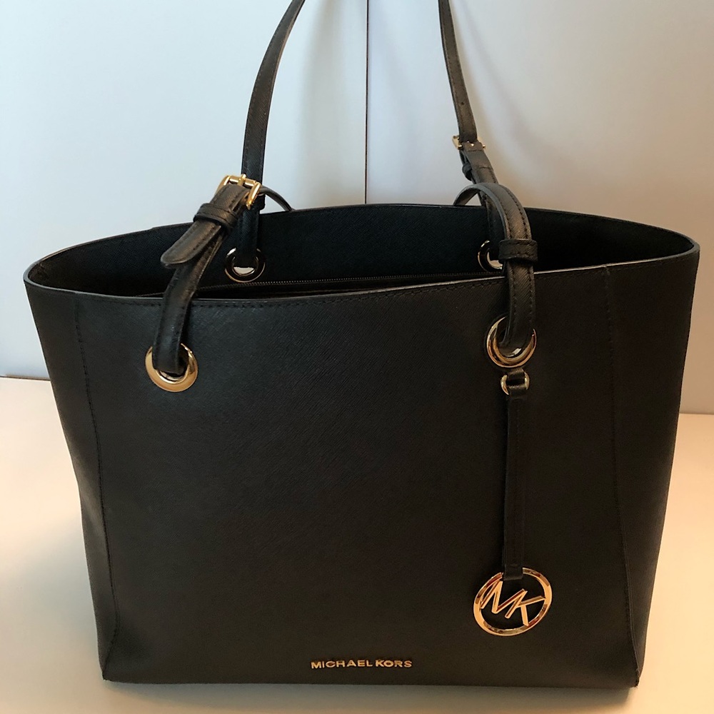 Michael Kors black tote purse EUC